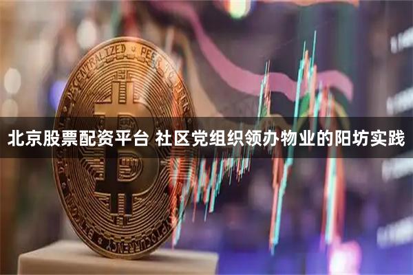 北京股票配资平台 社区党组织领办物业的阳坊实践